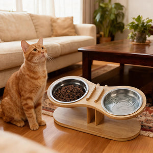 Adjustable Tilted Pet Feeding Bowl Stand: The Perfect Dining Solution for Your Furry Friends