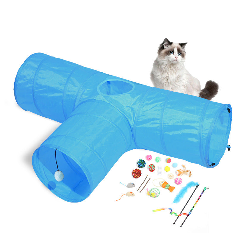 Discover the Joy of Playtime with Our New Foldable Pet Tunnel Climbing Path Toy!