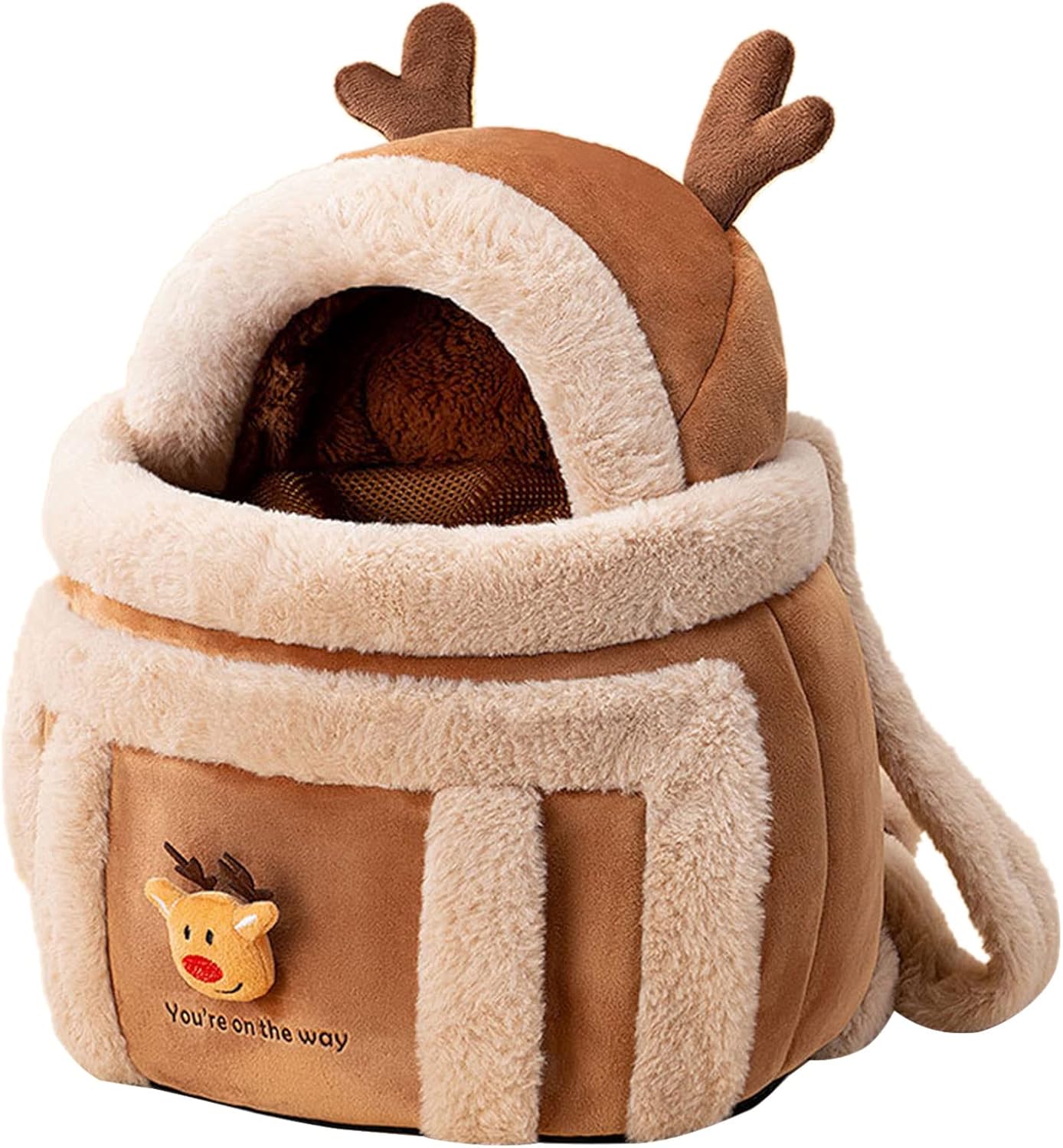 Discover the Ultimate Comfort for Your Pet: Plush Pet Backpack Carrier with Hand Warmers