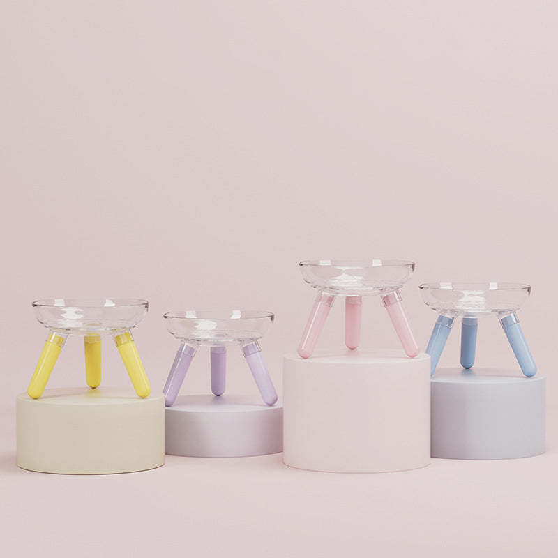 Transparent Glass Pet Feeding And Drinking Bowl