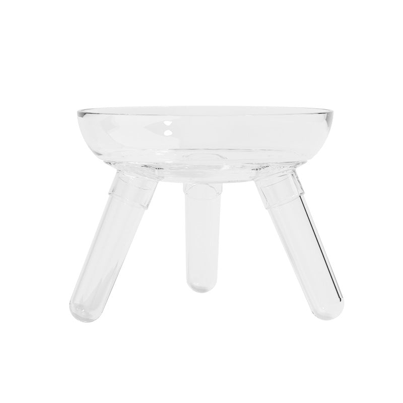 Transparent Glass Pet Feeding And Drinking Bowl
