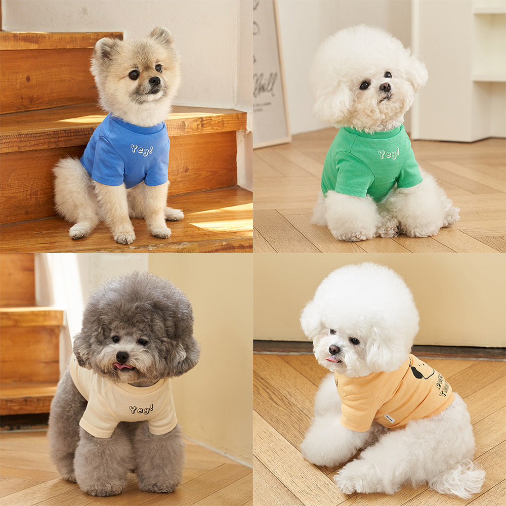 Korean Style Cotton Short Sleeve Pet T-Shirt Apparel
