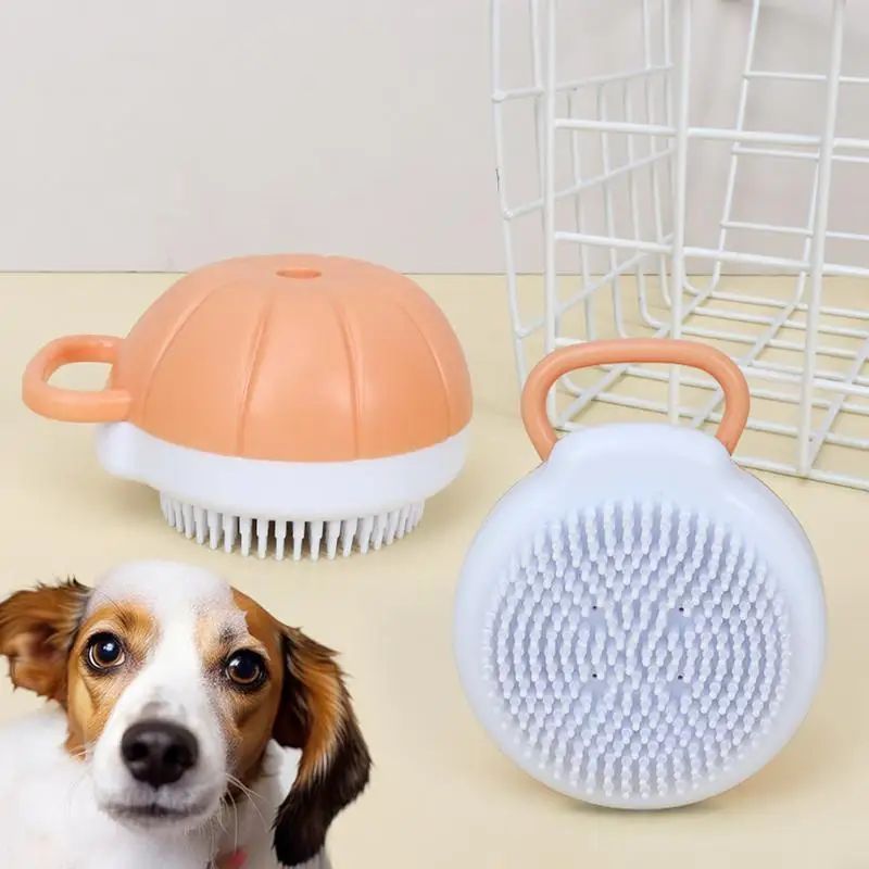 Pet Silicone Bath Massage Shampoo Dispenser Brush Tool