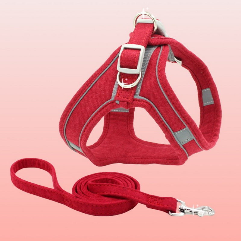 Vest Style Pet Chest Harness With Leash