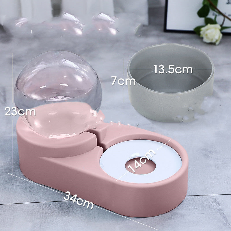 Bubble Ball Automatic Pet Feeder And Water Fountain Bowl