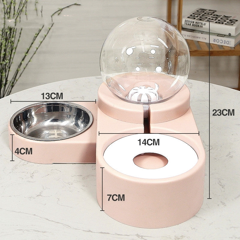 Bubble Ball Automatic Pet Feeder And Water Fountain Bowl