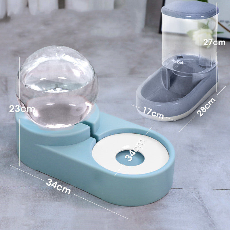 Bubble Ball Automatic Pet Feeder And Water Fountain Bowl