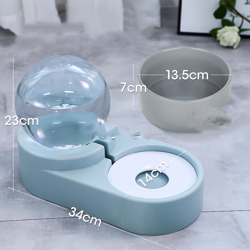 Bubble Ball Automatic Pet Feeder And Water Fountain Bowl