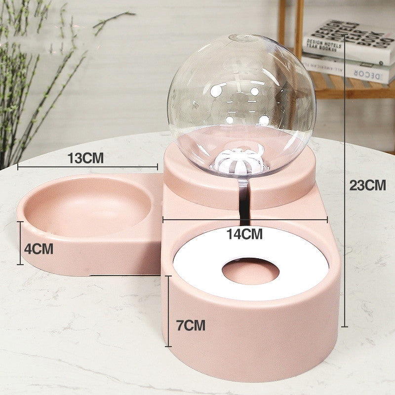 Bubble Ball Automatic Pet Feeder And Water Fountain Bowl