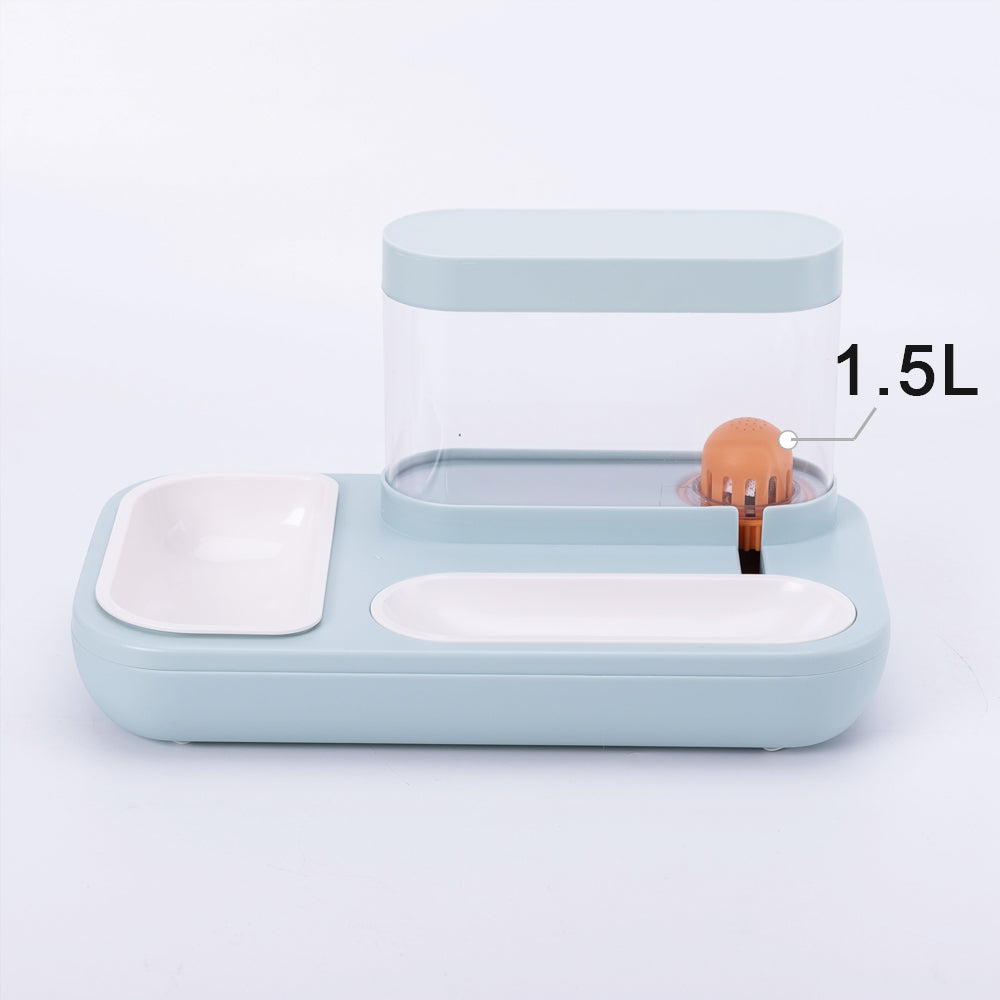 Pet Automatic Feeding And Water Fountain Bowl 1.5L Capacity