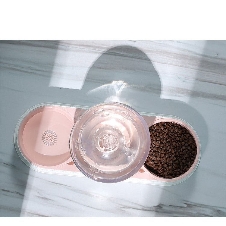 Plastic Automatic Pet Feeder And Water Drinking Bowl