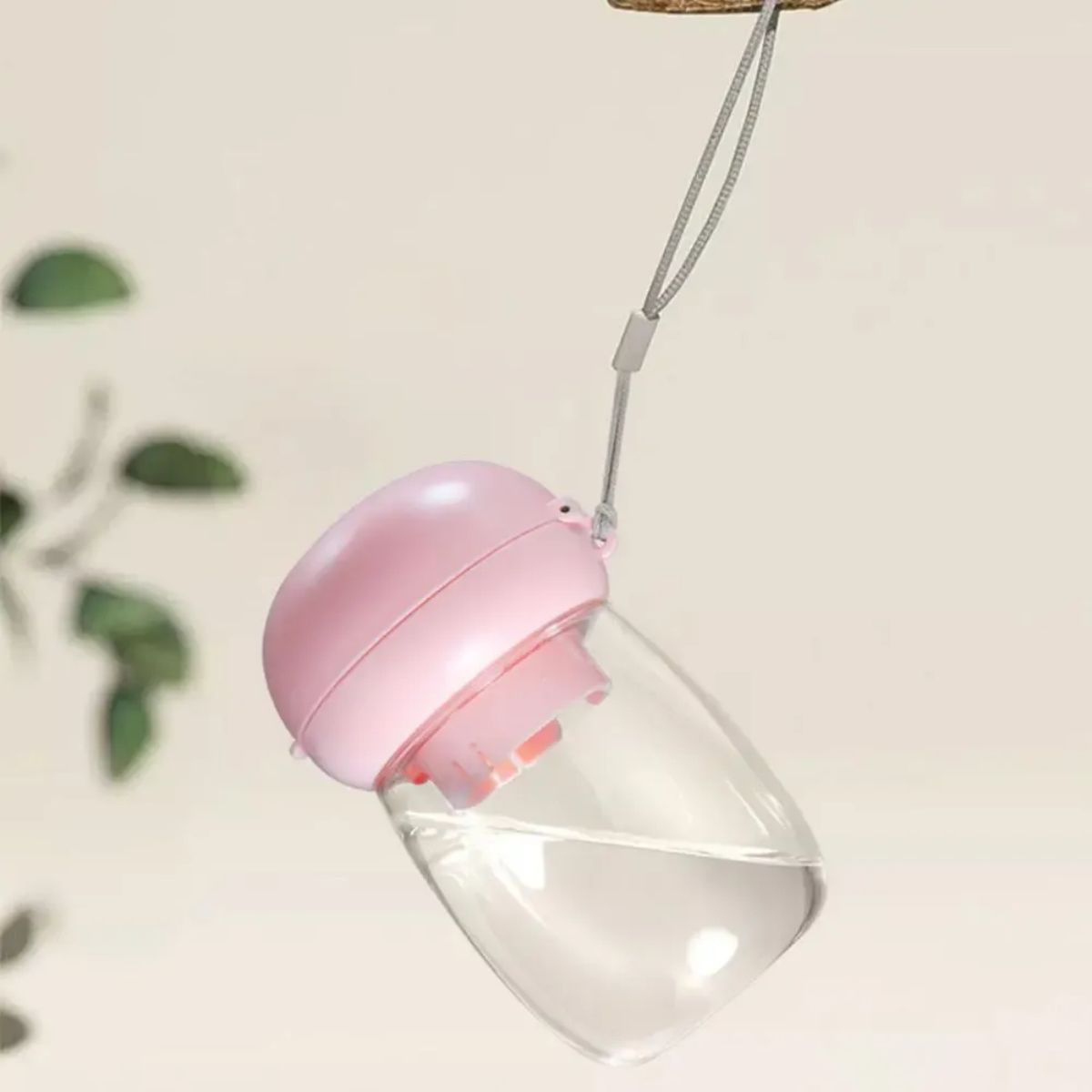 Portable Pet Water Bottle With Bowl And Lanyard