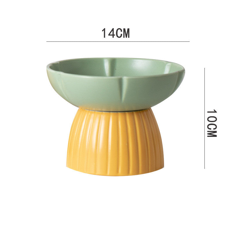 Pet Macaron Color Ceramic Feeding Bowl