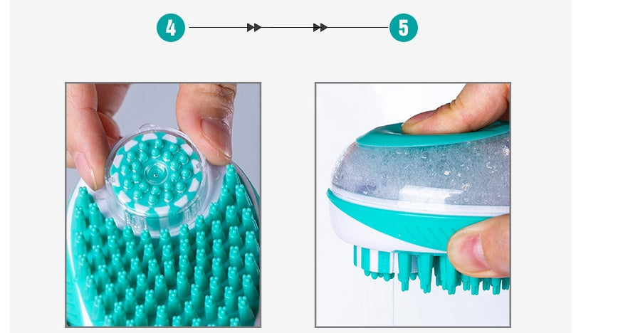 Automatic Liquid Dispensing Pet Bath Massage Comb