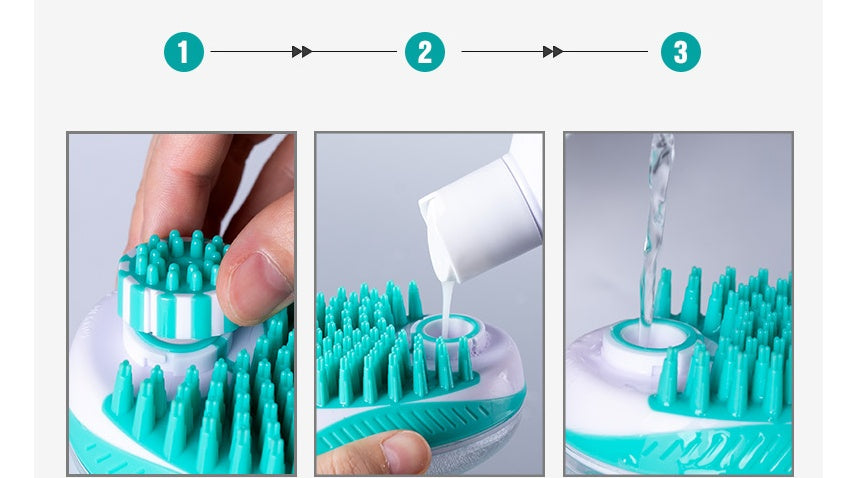 Automatic Liquid Dispensing Pet Bath Massage Comb