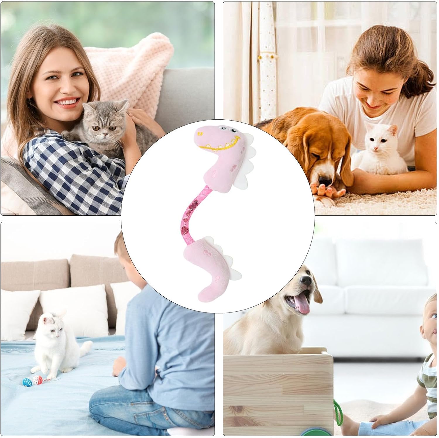 Interactive Pet Chew Toy Catnip Rope Teeth Cleaning Springs