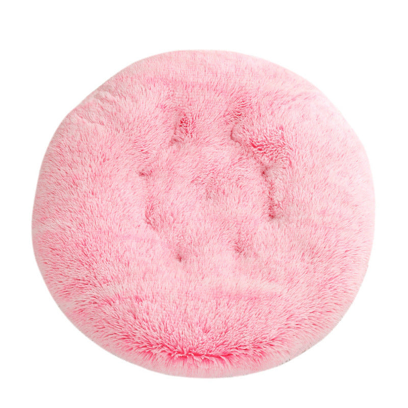 Plush Warm Round Pet Sleep Mat Bed