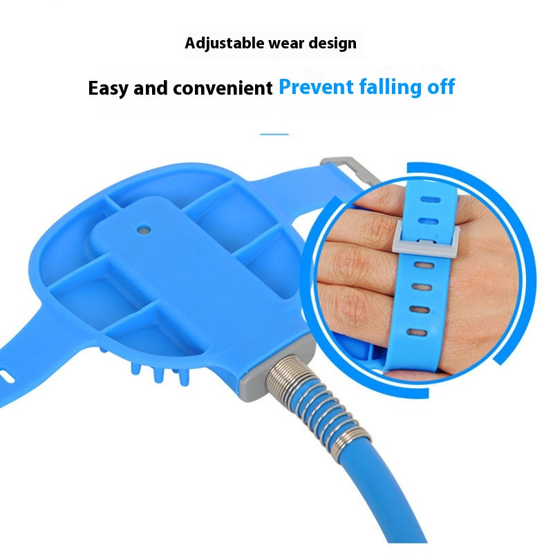 Silicone Pet Bathing Gloves With Shower Massage Brush