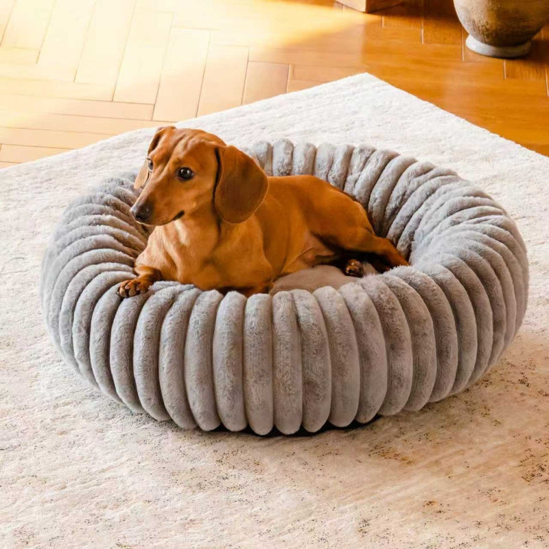 High Gram Plush Round Winter Warm Pet Bed