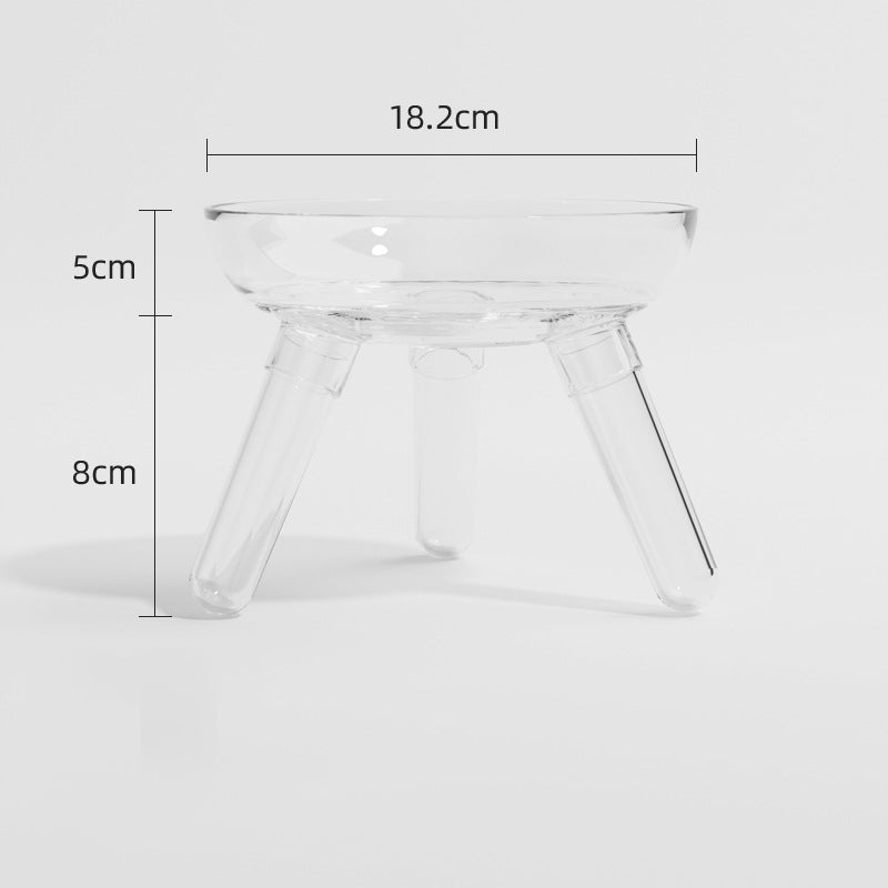 Transparent Glass Pet Feeding And Drinking Bowl