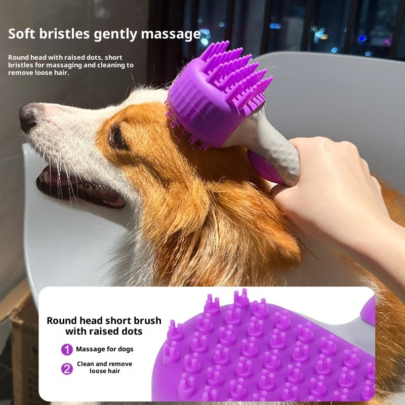 Pet Bath Brush For Grooming And Cleaning Hair
