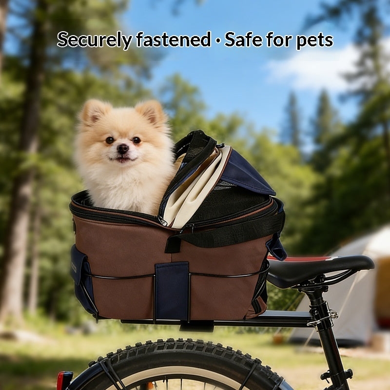 Foldable Canvas Pet Rear Seat Carrier Bag