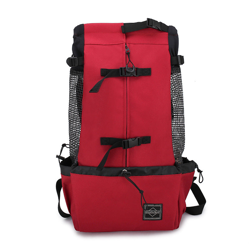 Double Shoulder Pet Backpack Carrier For Outdoor Travel