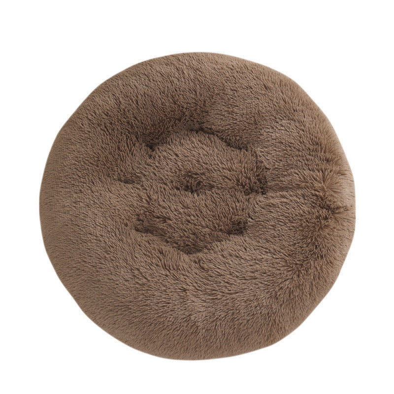 Plush Warm Round Pet Sleep Mat Bed