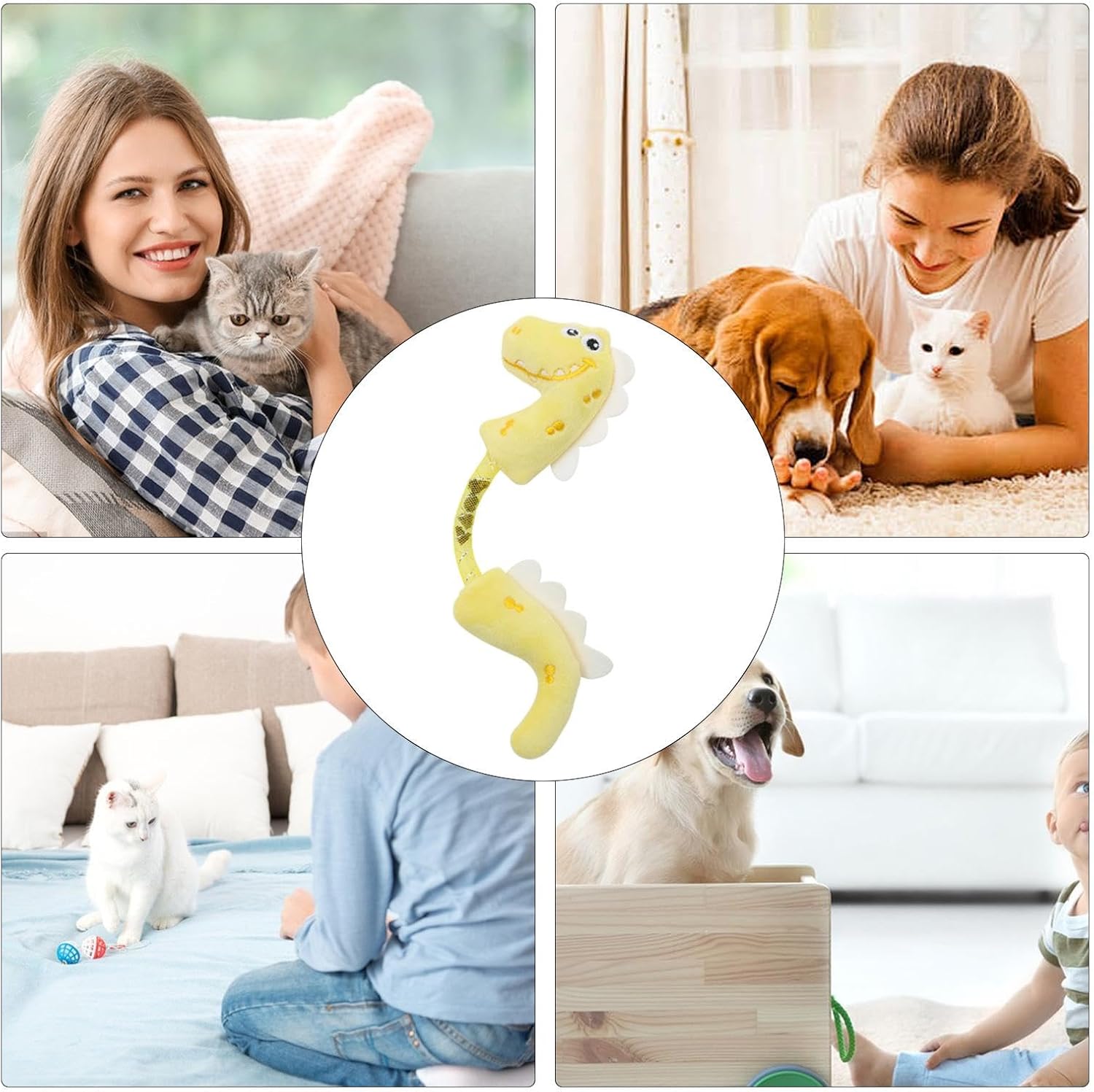 Interactive Pet Chew Toy Catnip Rope Teeth Cleaning Springs