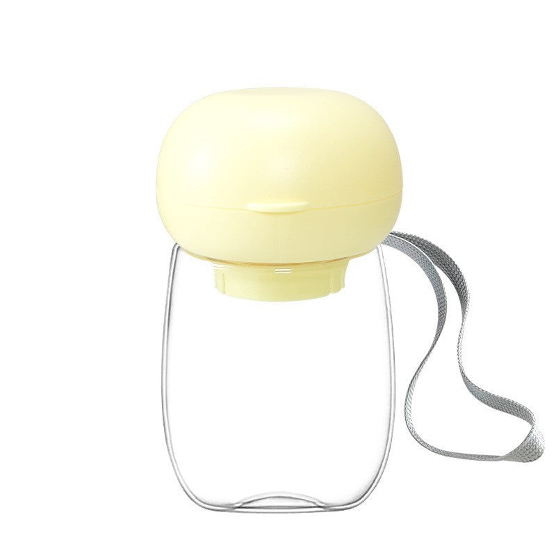 Portable Pet Water Bottle With Bowl And Lanyard
