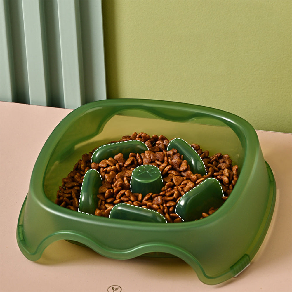 Pet Anti-Choking Slow Feeding Water Bowl Food Plate