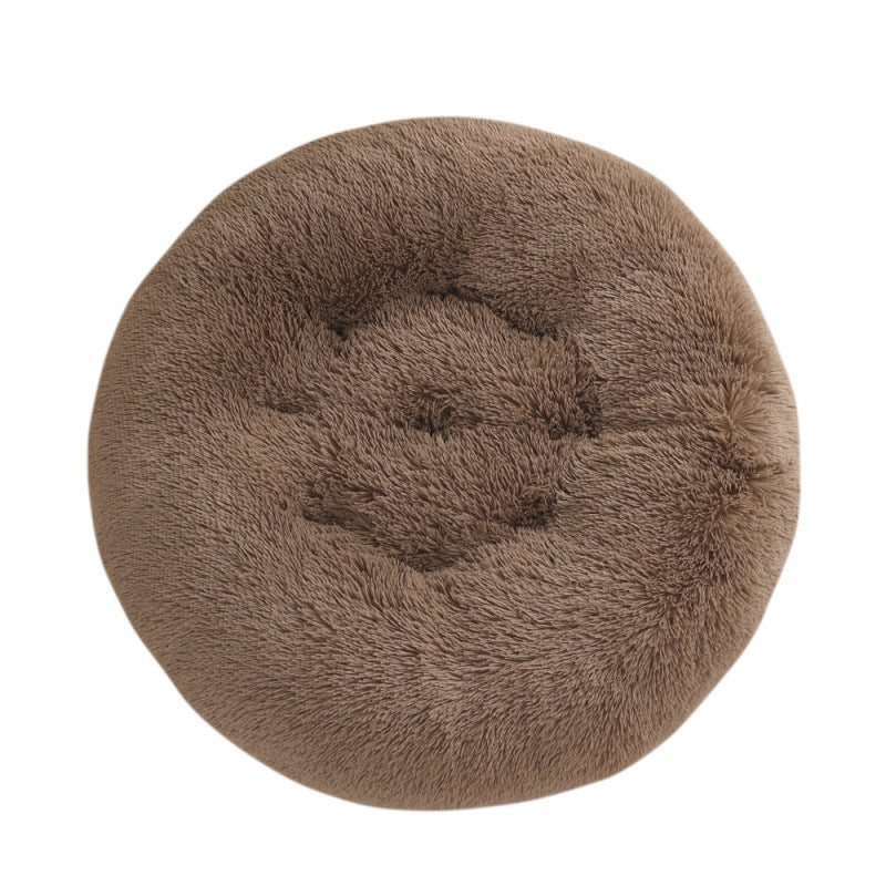 Plush Warm Round Pet Sleep Mat Bed
