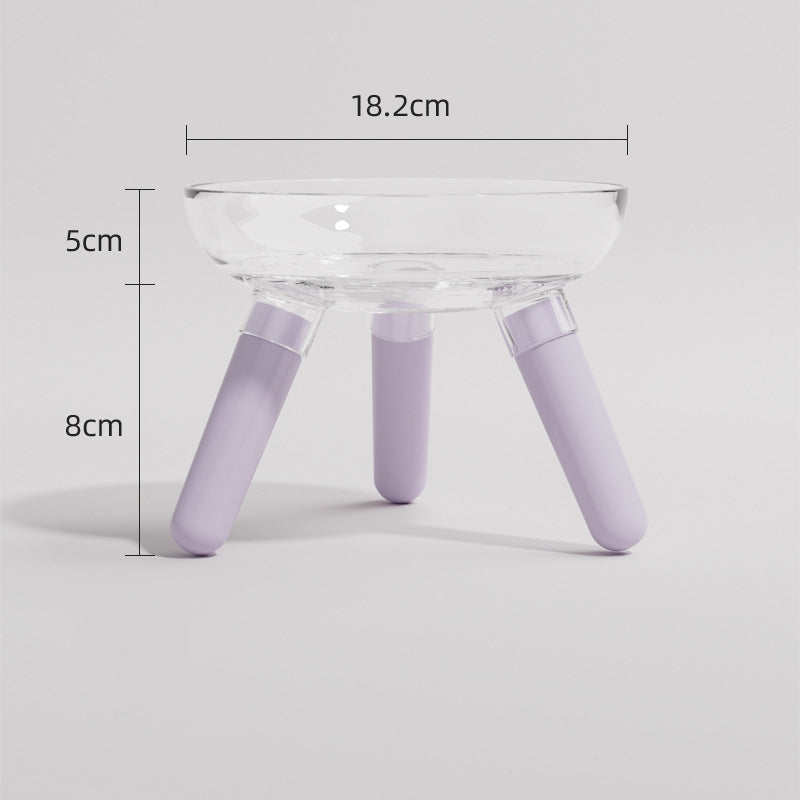 Transparent Glass Pet Feeding And Drinking Bowl