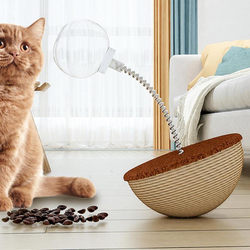 Interactive Pet Puzzle Ball Auto Balancing Slow Feeder Toy