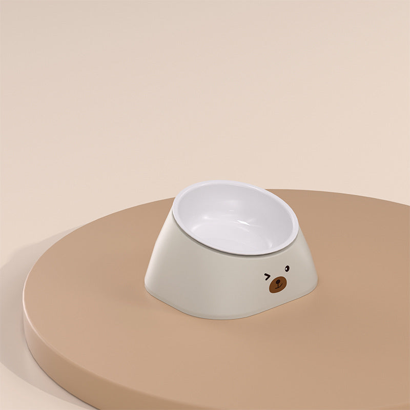 Stainless Steel Tilted Pet Feeding Bowl Neck Support Durable