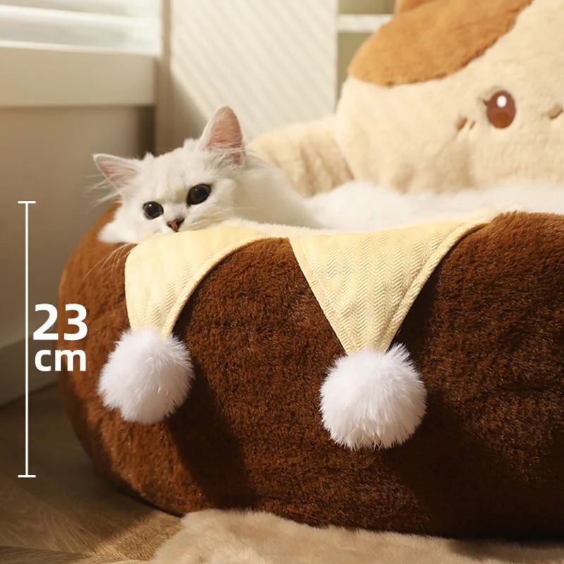 Pet Round Warm Deep Sleep Cushion Sofa Bed