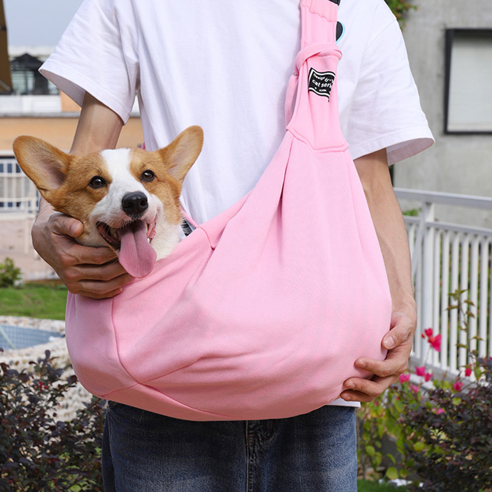 Cotton Pet Carrier Shoulder Bag For Travel And Transport