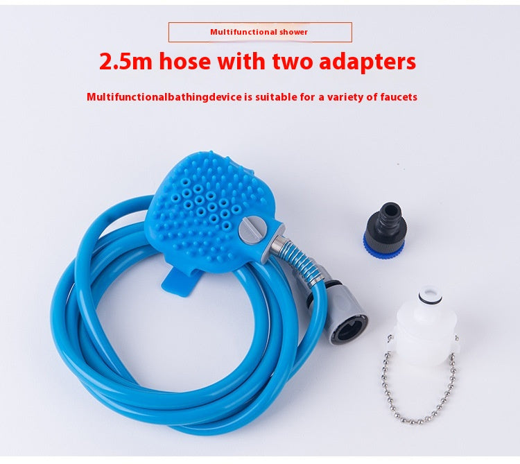 Silicone Pet Bathing Gloves With Shower Massage Brush