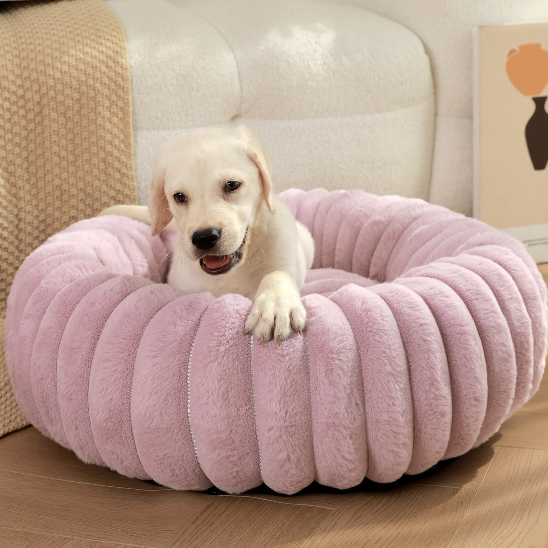 Pet Plush Round Warm Winter Sleeping Bed Mat