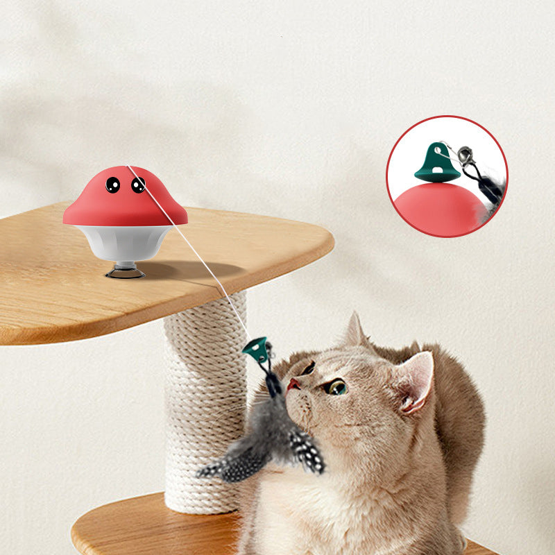 Suction Cup Pet Wand Retractable Teaser Exercise Toy