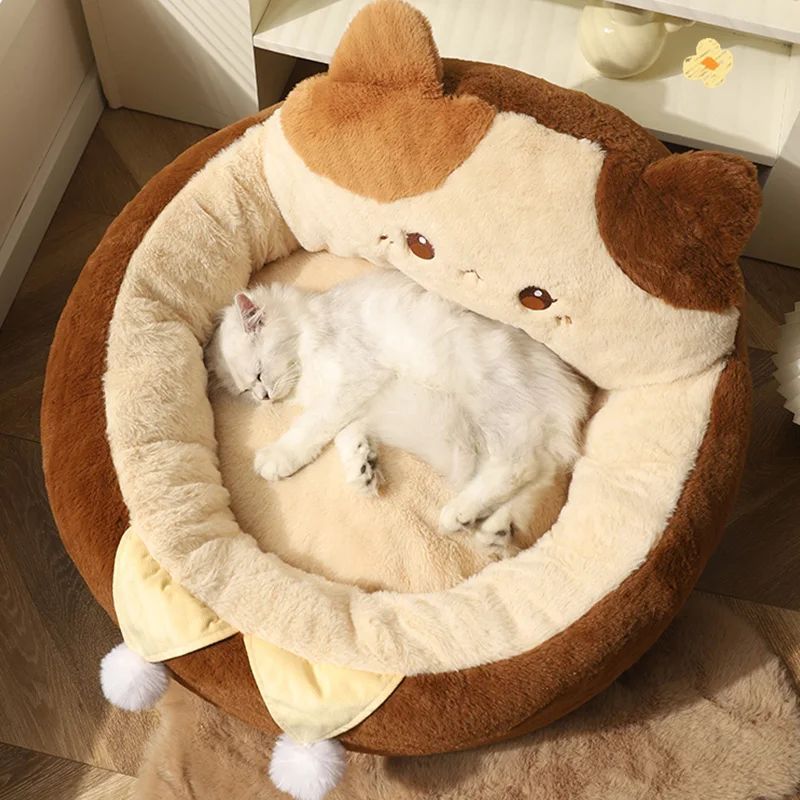 Pet Round Warm Deep Sleep Cushion Sofa Bed