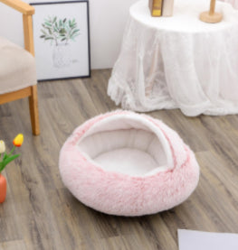 Pet Round Plush Winter Bed House Soft Warm Sleeping Bed