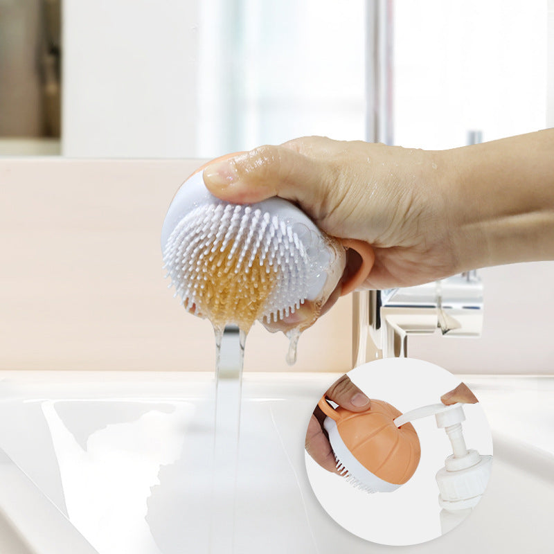 Pet Silicone Bath Massage Shampoo Dispenser Brush Tool
