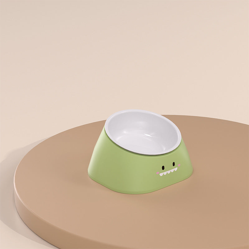 Stainless Steel Tilted Pet Feeding Bowl Neck Support Durable