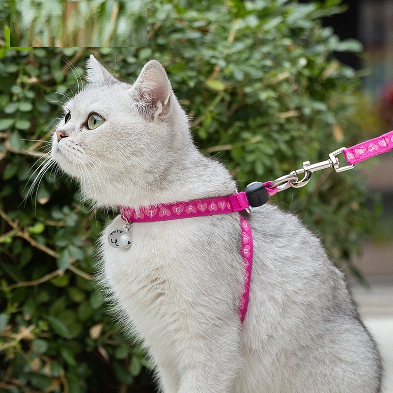 Bell Chest Strap Pet Harness Vest With Leash